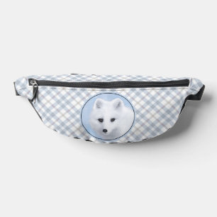 Arctic Fox Winter Malerei Original Wildlife Art Bauchtasche