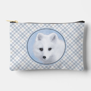 Arctic Fox Winter Malerei Original Wildlife Art Zubehörtasche