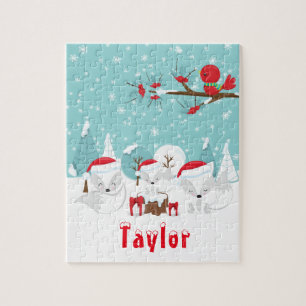 Arctic Foxes Weihnachtswald Puzzle