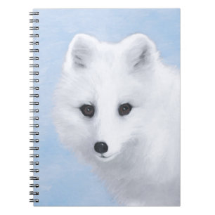 Arctic-Fuchs-Malerei - Originale Wildtierkunst Notizblock