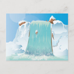 Arctic Ice Waterfall Postkarte