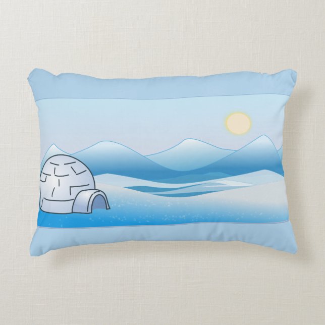Arctic Iglu Blue Accent Pillow Zierkissen (Vorderseite)