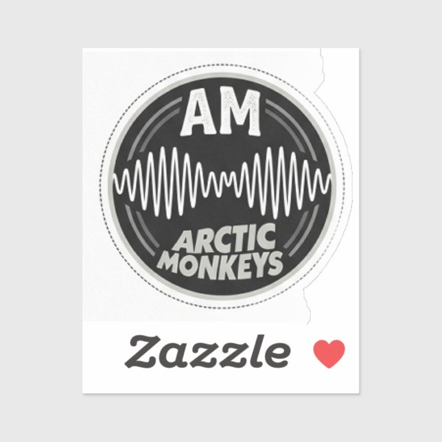 Arctic Monkeys AM Soundwave Textur-Patches Aufkleber (Blatt)