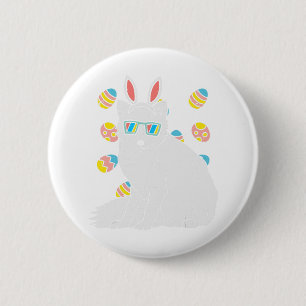 Arctic Snow Fox Bunny Oars Brillen Eier Osterani Button