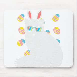Arctic Snow Fox Bunny Oars Brillen Eier Osterani Mousepad