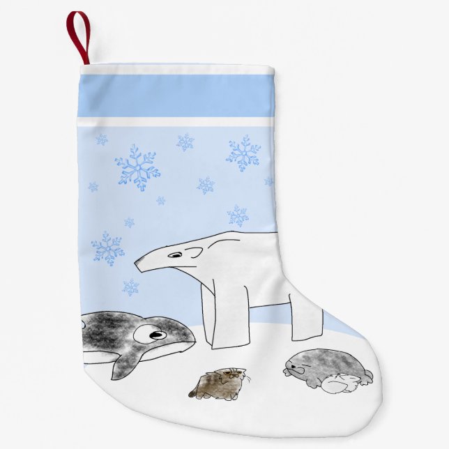 Arctic Storybook Friends Christmas Stocking Kleiner Weihnachtsstrumpf (Vorderseite)