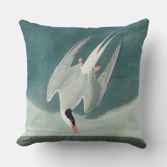 Arctic Tern Audubon Bird Wildlife Painting Kissen (Vorderseite)