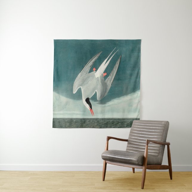 Arctic Tern Audubon Bird Wildlife Painting Wandteppich (Beispiel)