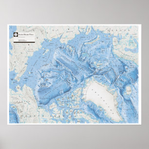 " Arctic: The ARCTIC Ocean FLOOR map ... Poster