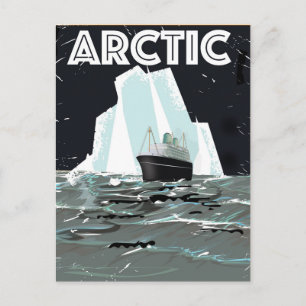 Arctic Vintage Reiseplakat Postkarte