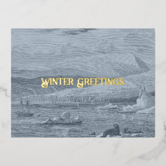Arctic Winter Greycard Folien Feiertagspostkarte