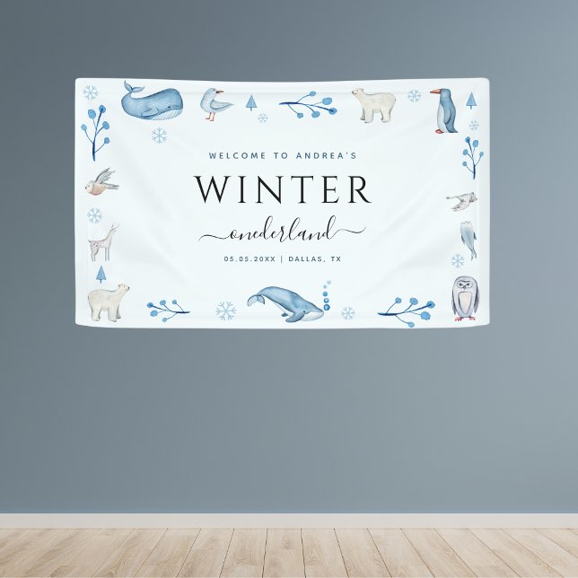 Arctic Winter Onederland 1. Geburtstag Willkommen Banner (Von Creator hochgeladen)