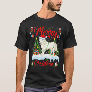 Arctic Wolf Lover Xmas Lighting Santa Arctic Wolf T-Shirt