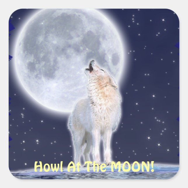 ARCTIC WOLF & MOON Stickers (Vorderseite)
