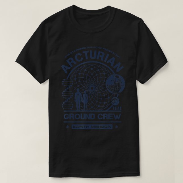 Arcturian Starseed Earth Mission Ground Crew T-Shi T-Shirt (Design vorne)