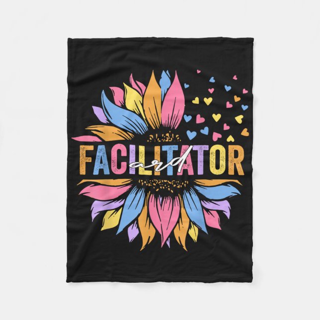 Ard Facilitator Besondere Bildung Sonnenblumen _1 Fleecedecke (Vorderseite)