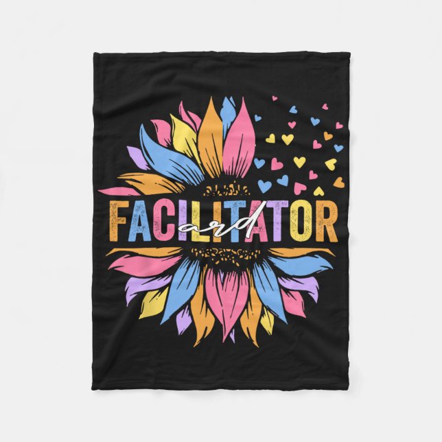 Ard-Facilitator Sonderpädagogik Sonnenblume  Fleecedecke (Vorderseite)