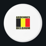 Ardennes, Belgien Magnet<br><div class="desc">Ardennen,  Belgium,  Belgian,  Fahne,  Fell,  of,  arms,  brutal,  Brüssel,  Euro,  Europa,  Gewerkschaft,  T - Shirt,  Hut,  Tasse,  Knopf,  Geschenk, </div>