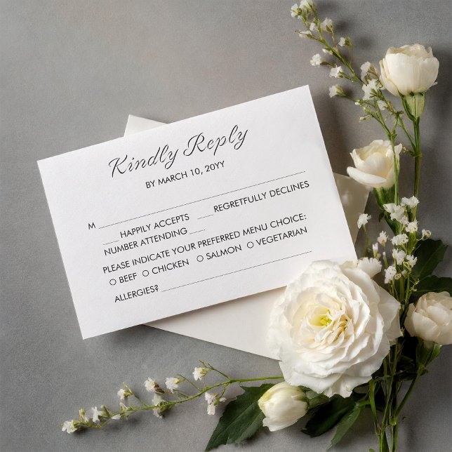 Ardent Romance Wedding RSVP Card Einladung (Von Creator hochgeladen)
