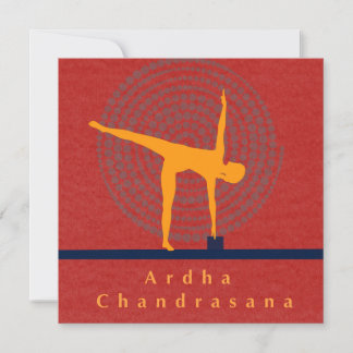 Ardha Chandrasana-Kunstkarte Feiertagskarte