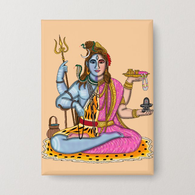 Ardhanarishvara-Knopf Button (Vorderseite)