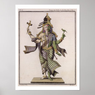 Ardhanarishvara von "Voyage aux Indes et a la Ch Poster
