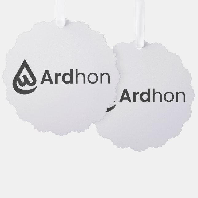 Ardhon brand merch - wear your style, your way ornament karte (Vorderseite/Rückseite)