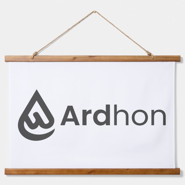 Ardhon brand merch - wear your style, your way wandteppich mit holzrahmen (Vorderseite)