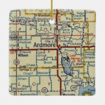 Ardmore OK Vintag Map