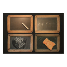 Ardoise du Jour Vintag Chalkboard Wood Canvas