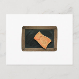 Ardoise Passer l'éponge Vinatge School Slate post  Postkarte