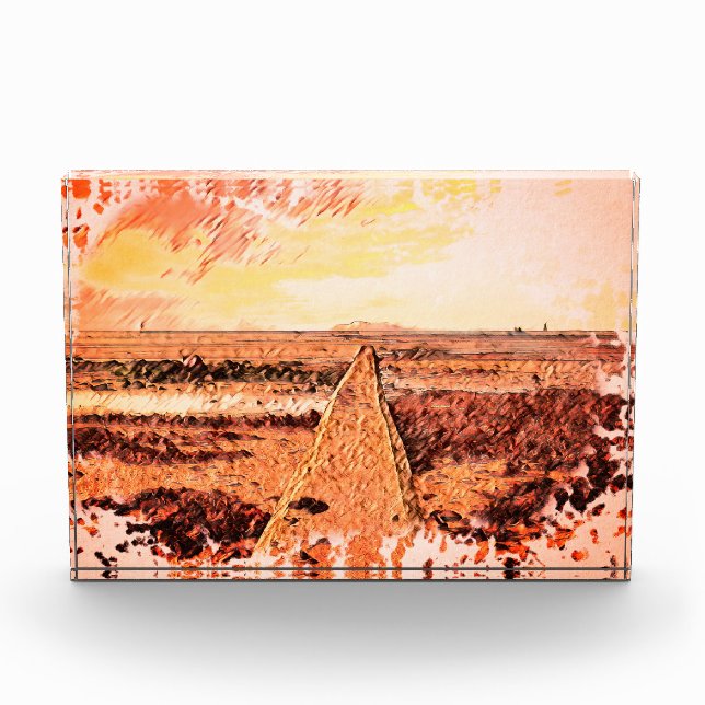 Ardrossan Beach Sunset, Scotland Fotoblock (Vorderseite)