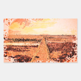 Ardrossan Beach Sunset, Scotland Rechteckiger Aufkleber