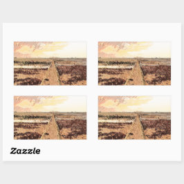 Ardrossan Beach Sunset, Scotland Rechteckiger Aufkleber