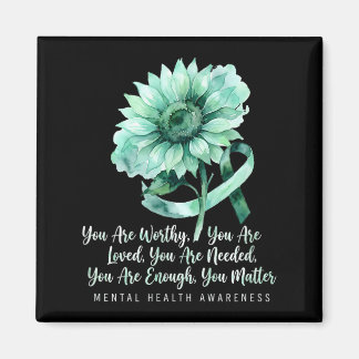 Are worthy loved sunflower mental health awareness magnet