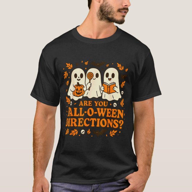 Are You Fall-o-ween Direction Funny Teacher Hallow T-Shirt (Vorderseite)
