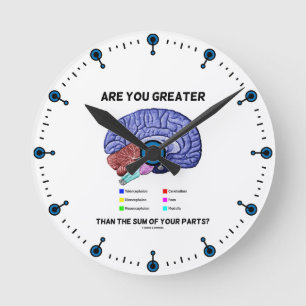 Are You Greater Than The Sum Of Your Parts? Brain Runde Wanduhr
