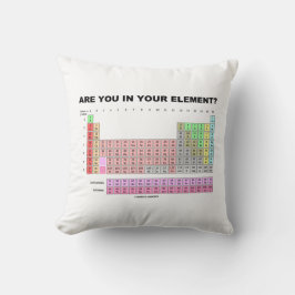 Are You In Your Element? Periodic Table Humor Kissen