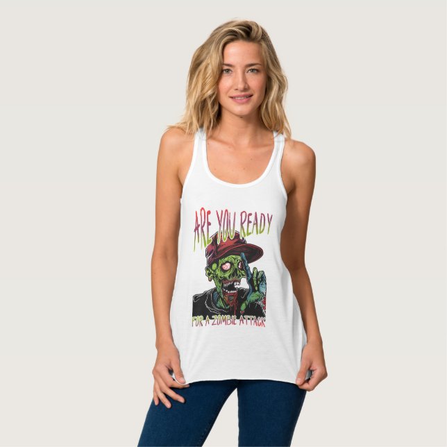 Are You Ready | Zombie Attack Women’s Tank Top (Vorderseite Vollansicht)