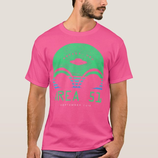 Area 51 2019 Sonnenuntergang Außerirdischer Kopf U T-Shirt (Vorderseite)
