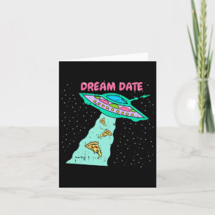 Area-51 Alien Raumschiff Pizza Traum-Date Leicht H Karte