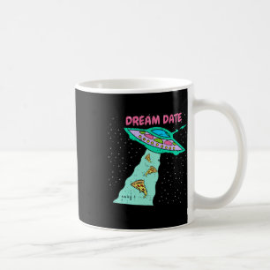 Area-51 Alien Spaceship Pizza Dream Date Easy Hall Kaffeetasse