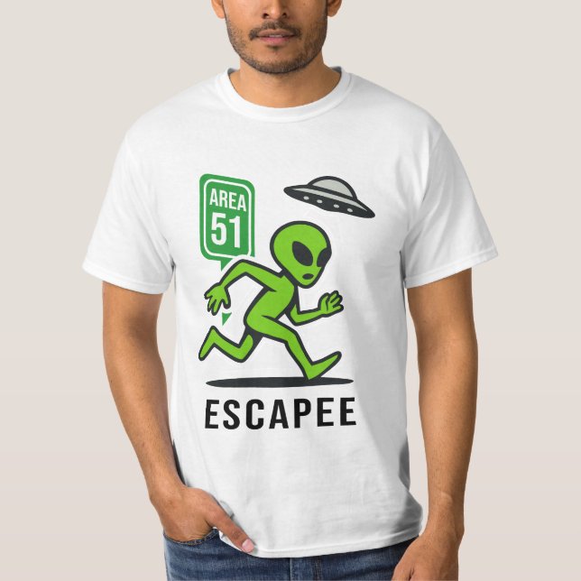 Area 51 Ausbrecher - Alien T-Shirt (Vorderseite)