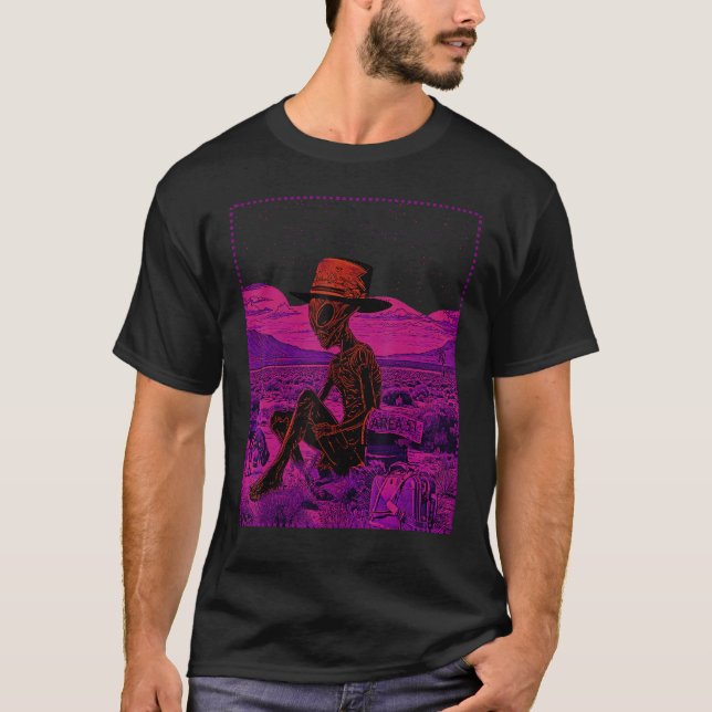 Area 51 Cool Alien Me & My Dog T-Shirt (Vorderseite)