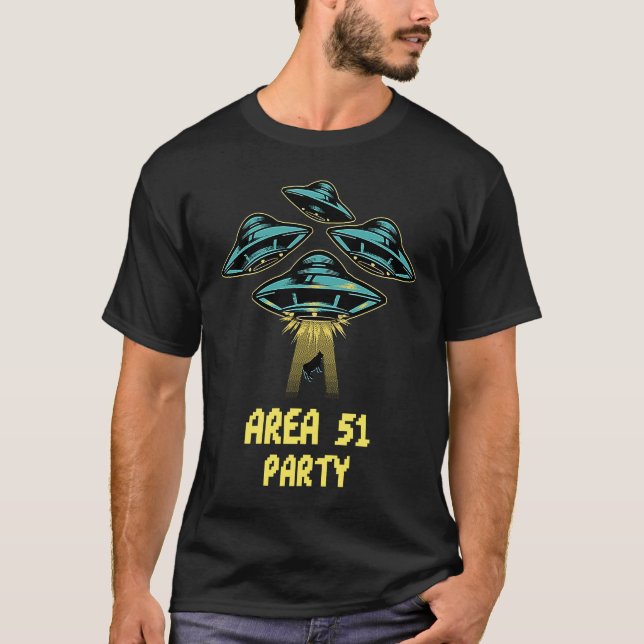 Area 51 Party UFO Funny Unisex and youth T T-Shirt (Vorderseite)