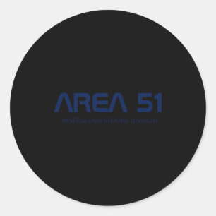 Area 51 Reverse Engineering Außerirdische UFO Para Runder Aufkleber