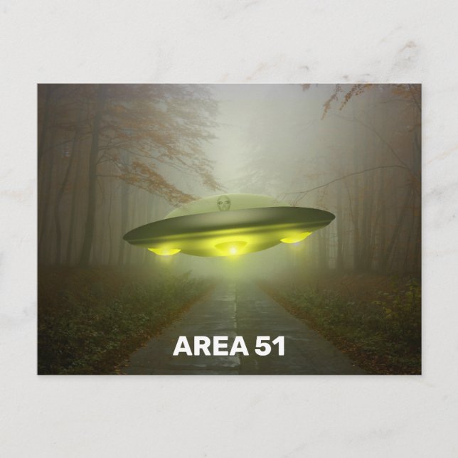 AREA 51 SPACESHIP UFO ART Postkarten (Vorderseite)