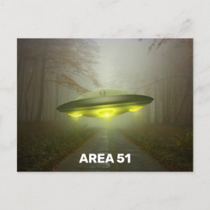 AREA 51 SPACESHIP UFO ART Postkarten