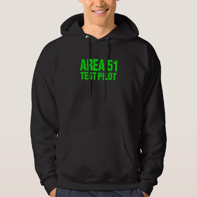Area 51 Test Pilot Retro Halloween Kostüm Roswell Hoodie (Vorderseite)