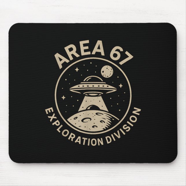 Area 67 Explorationsabteilung Lustig 67 Meme Ufo D Mousepad (Vorne)